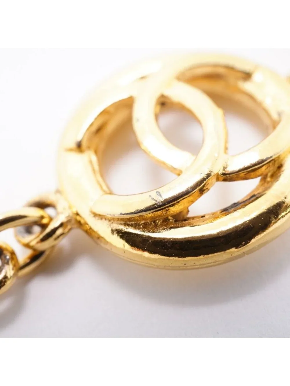 Chanel Bracelet Vintage CC Logo Round Circle Gold Plated